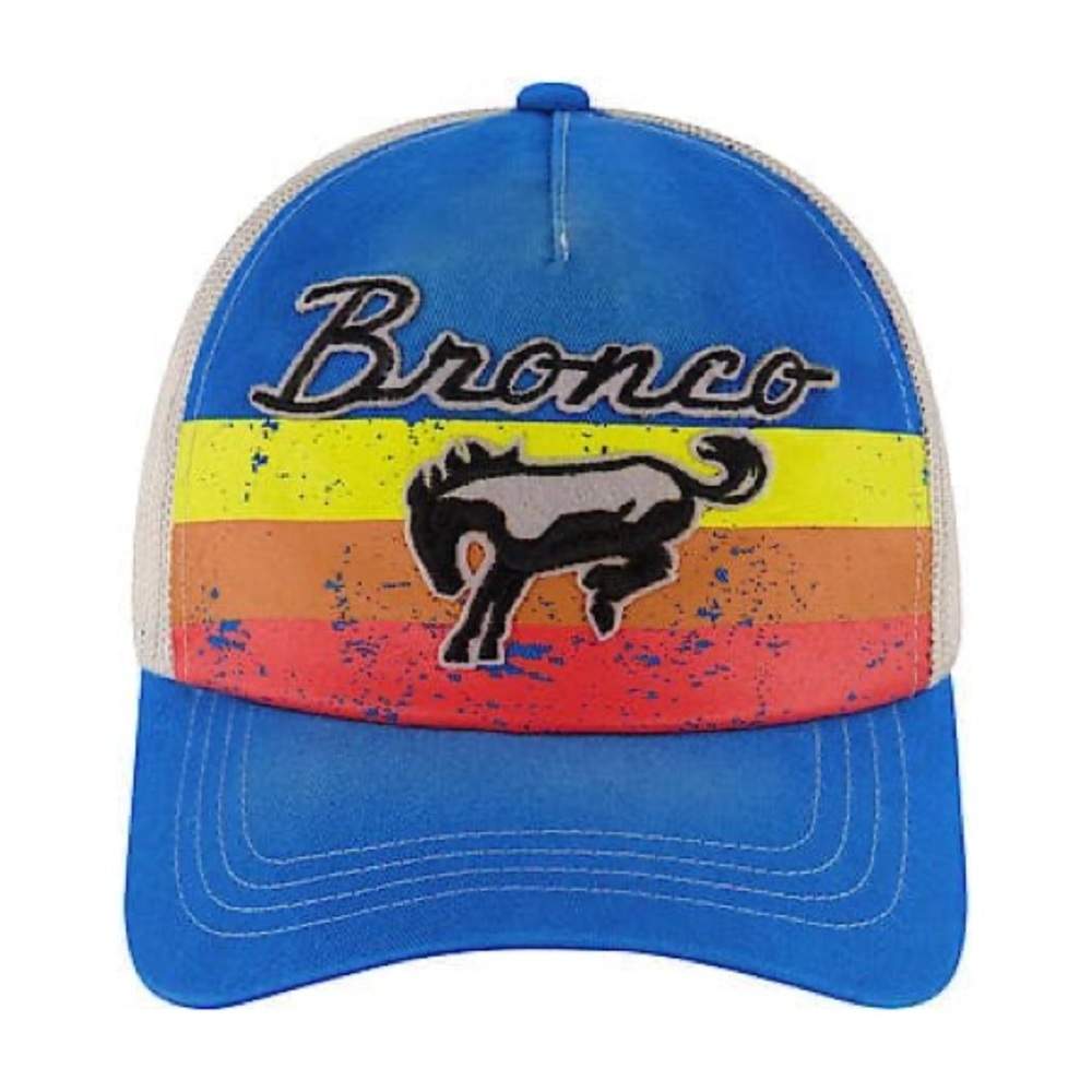 Ford Bronco nwt Logo Worn Look Washed Cotton Adjustable Truck Hat One Size